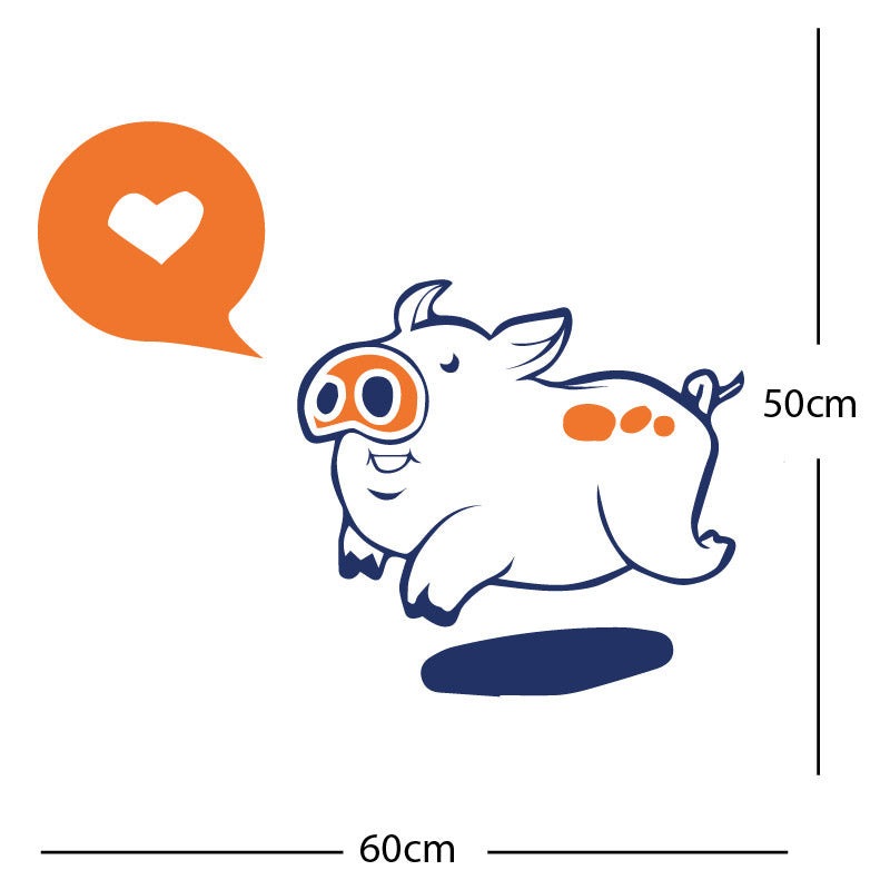 farmyard pig wall sticker
