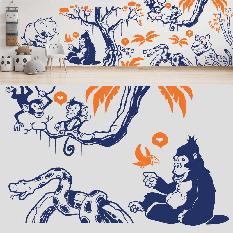 in the jungle complete wall mural wall sticker