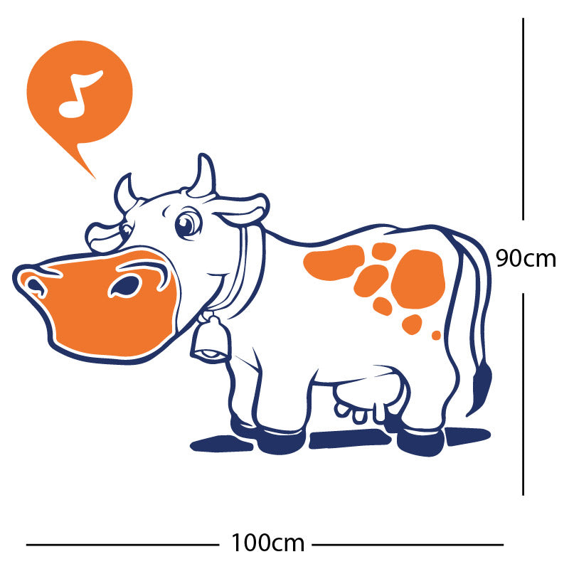 farmyard cow wall sticker