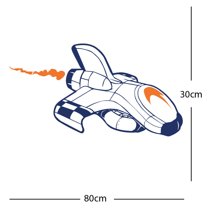 space ship kids space themed rocket wall sticker