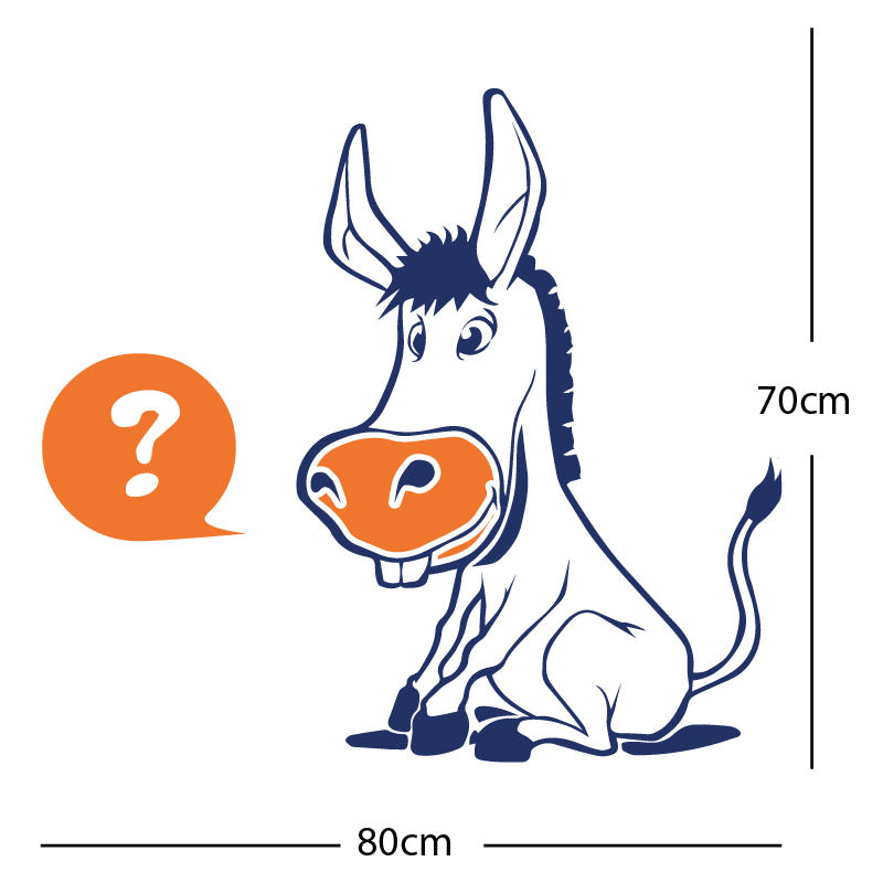 funny donkey wall sticker