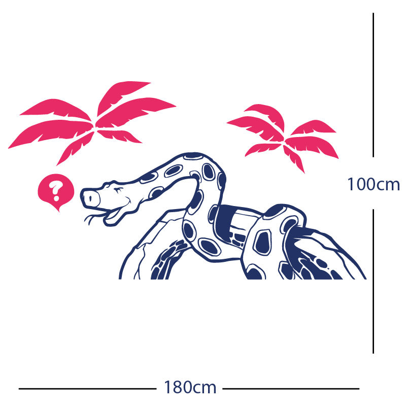 jungle snake wall sticker
