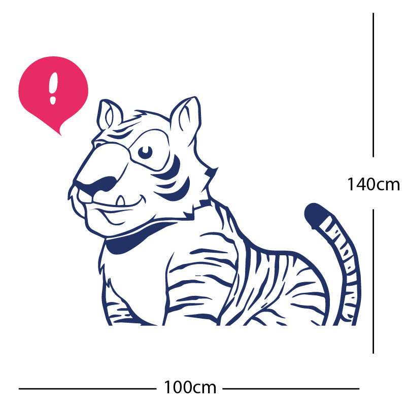 jungle tiger wall sticker