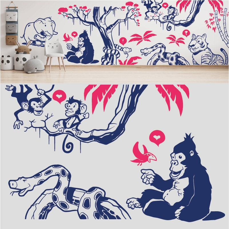 in the jungle complete wall mural wall sticker