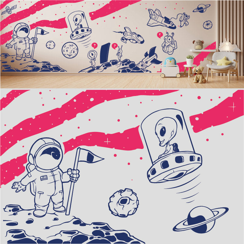 in space complete wall mural wall sticker