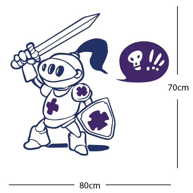 brave knight wall sticker