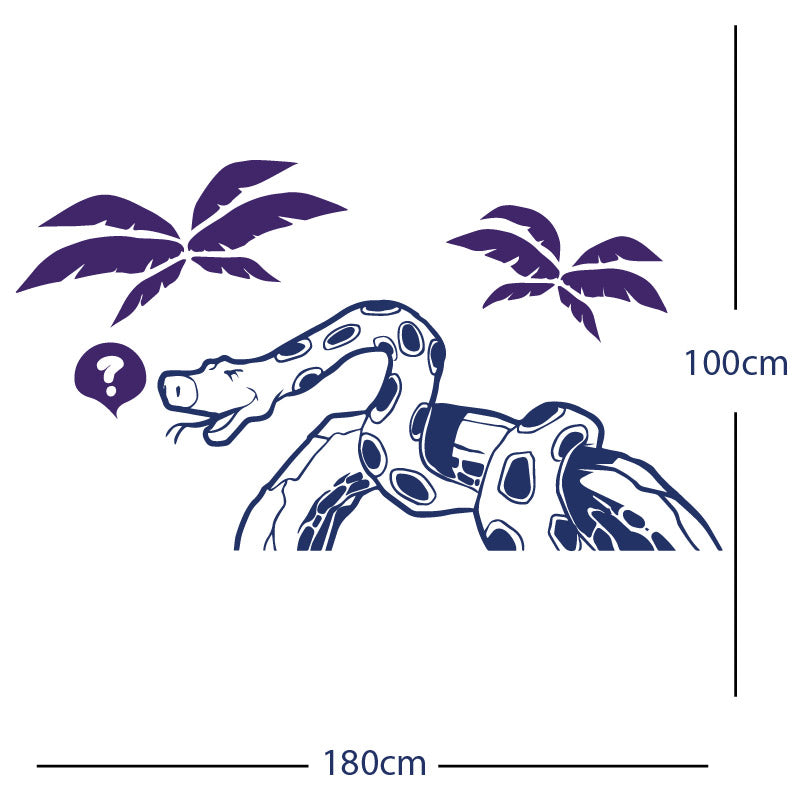 jungle snake wall sticker