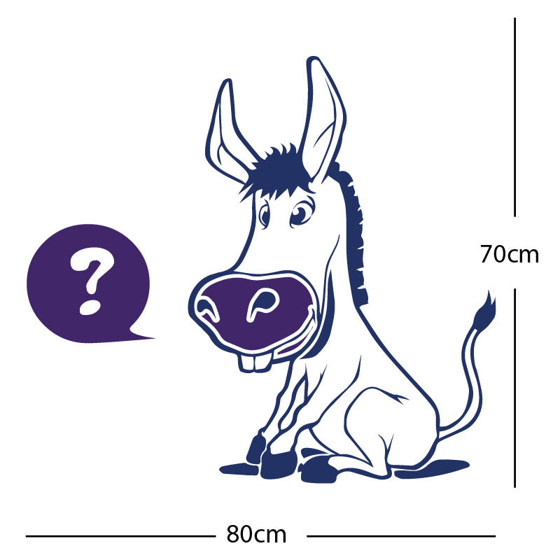 funny donkey wall sticker