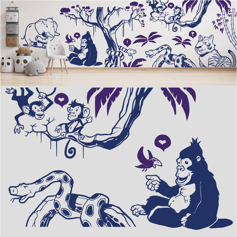 in the jungle complete wall mural wall sticker