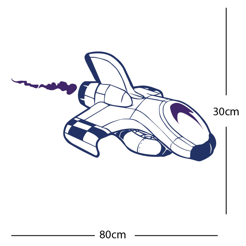 space ship kids space themed rocket wall sticker