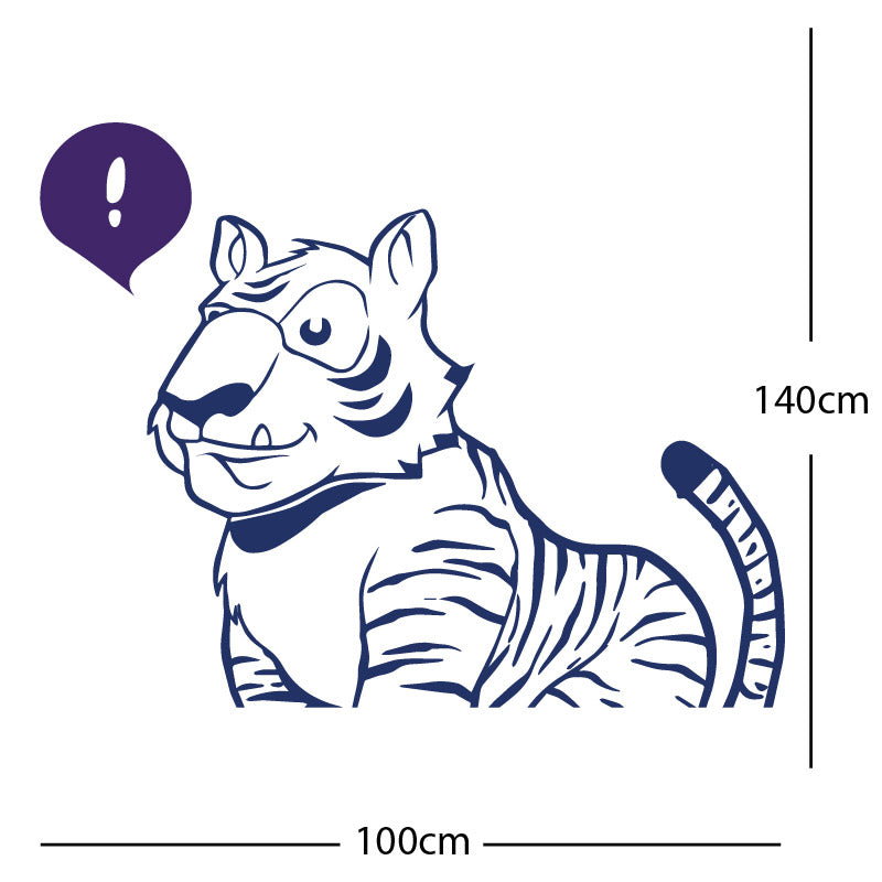 jungle tiger wall sticker