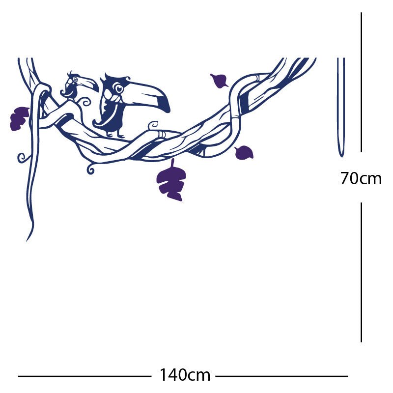 toucan in tree wall sticker