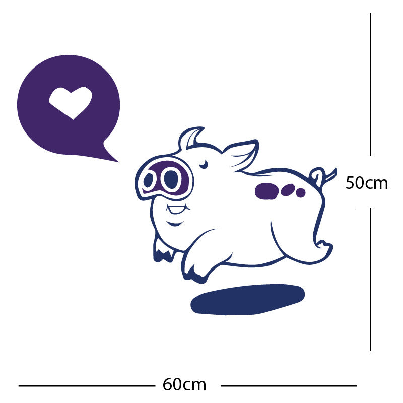 farmyard pig wall sticker