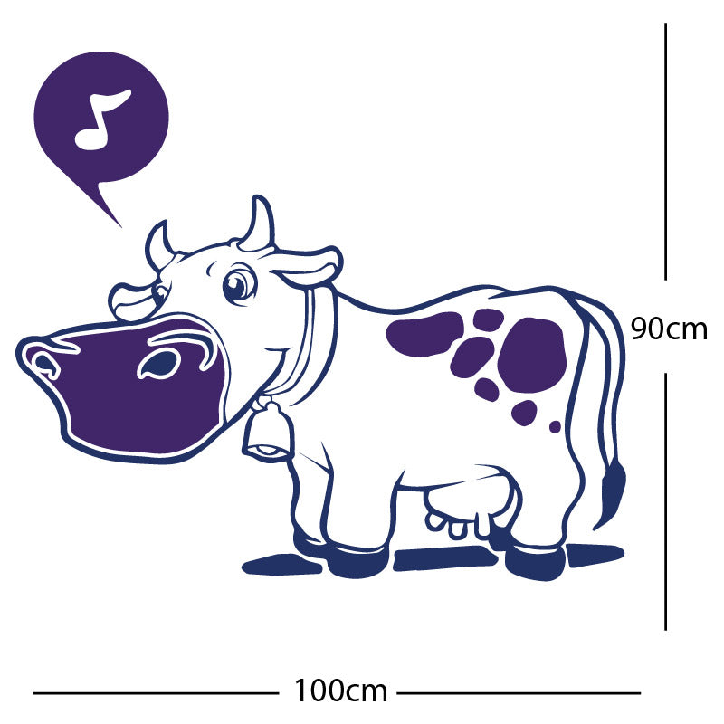 farmyard cow wall sticker