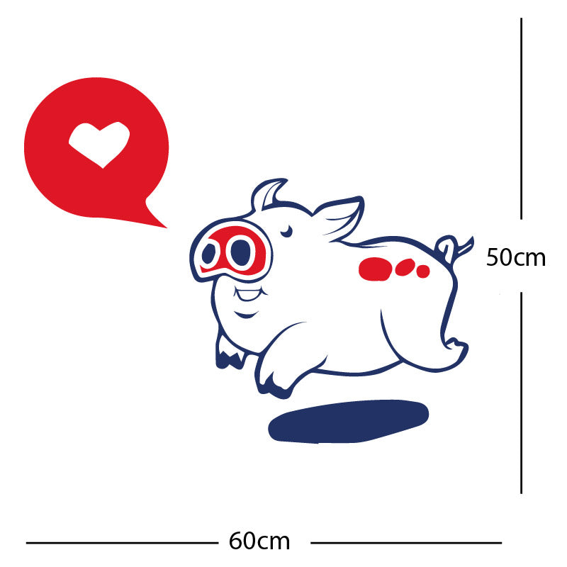 farmyard pig wall sticker