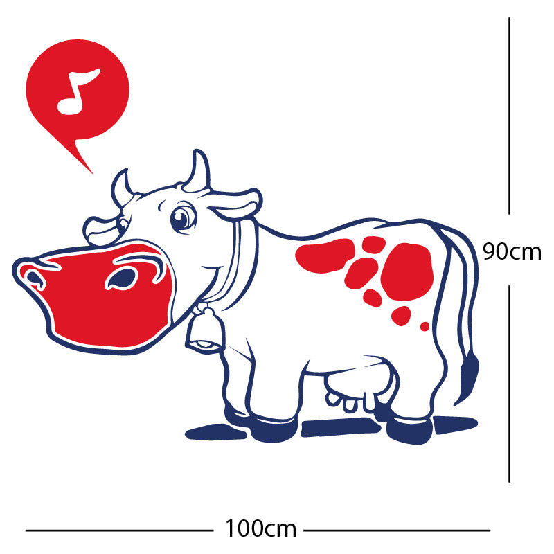 farmyard cow wall sticker