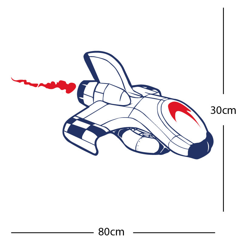 space ship kids space themed rocket wall sticker