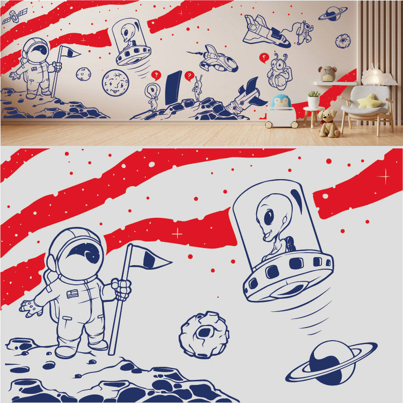 in space complete wall mural wall sticker