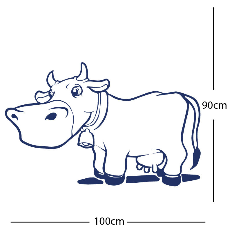farmyard cow wall sticker