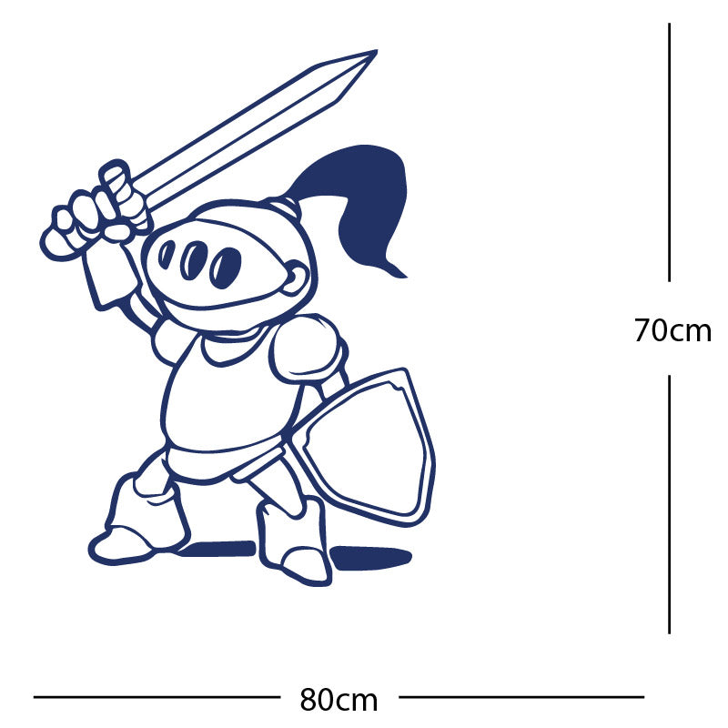 brave knight wall sticker
