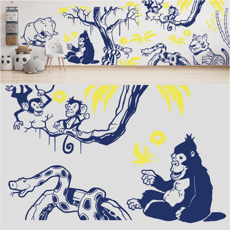 in the jungle complete wall mural wall sticker