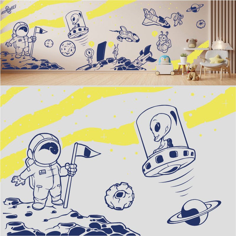 in space complete wall mural wall sticker