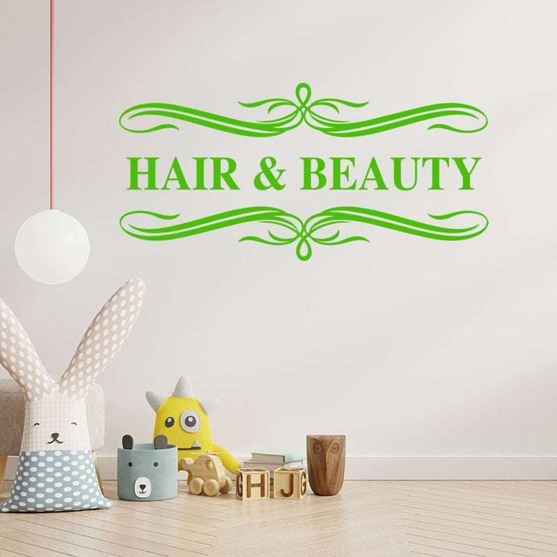 hair beauty decal wall sticker