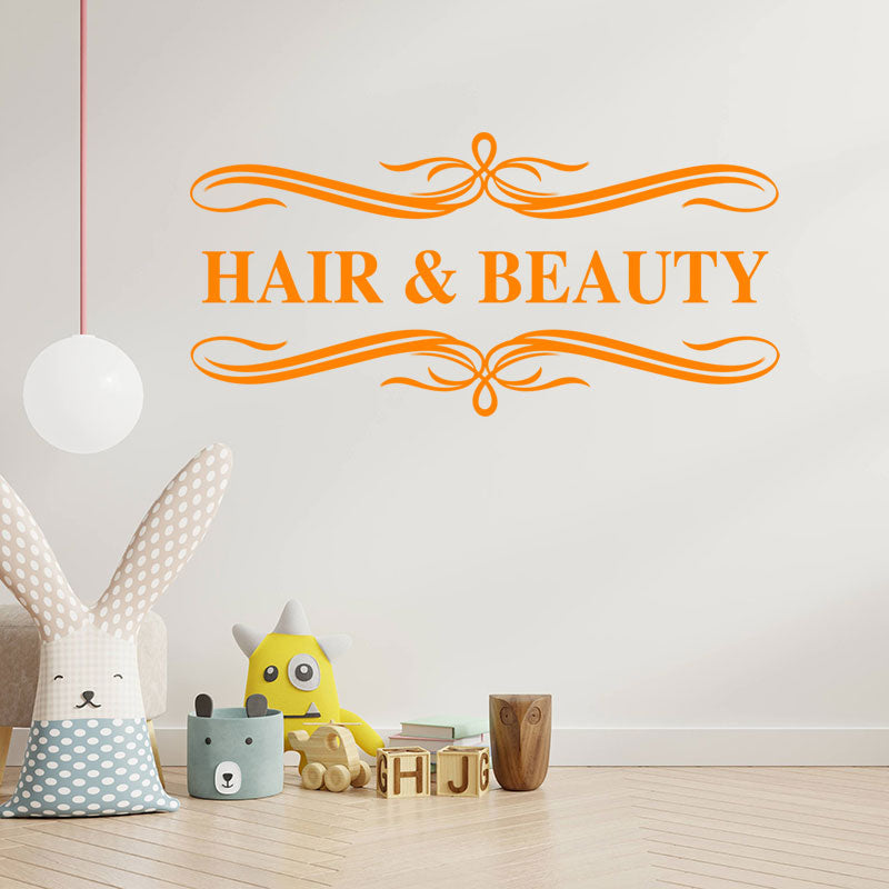 hair beauty decal wall sticker