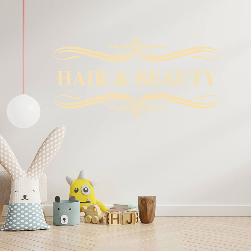 hair beauty decal wall sticker