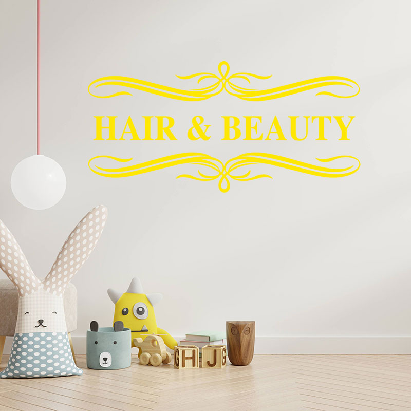 hair beauty decal wall sticker