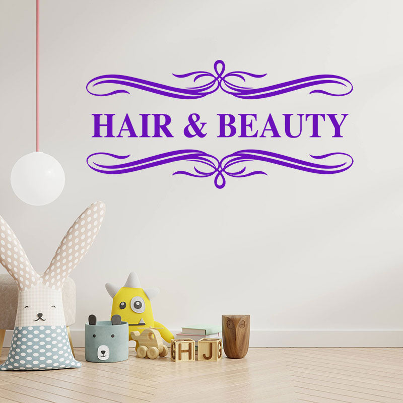 hair beauty decal wall sticker