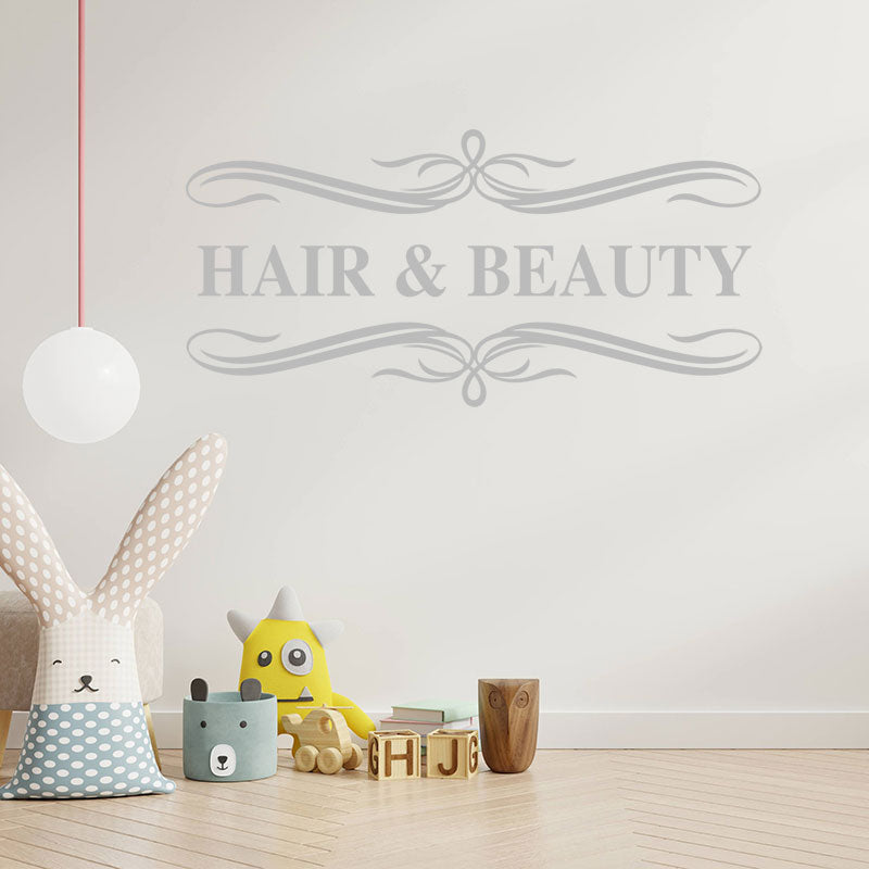 hair beauty decal wall sticker