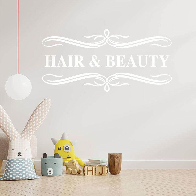 hair beauty decal wall sticker