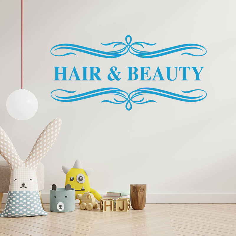 hair beauty decal wall sticker