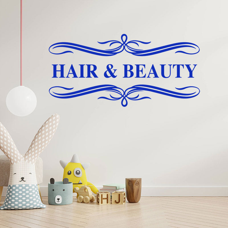 hair beauty decal wall sticker