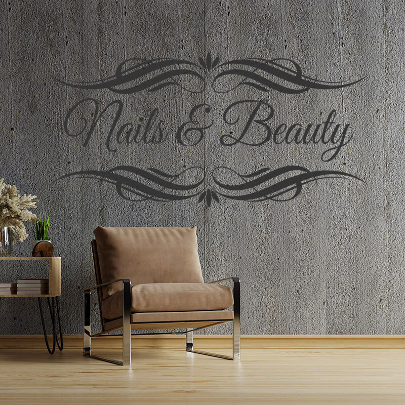 nails beauty salon wall sticker