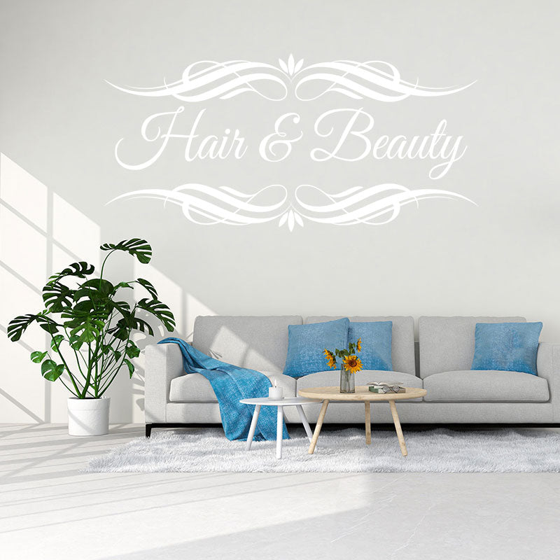 hair beauty wall sticker