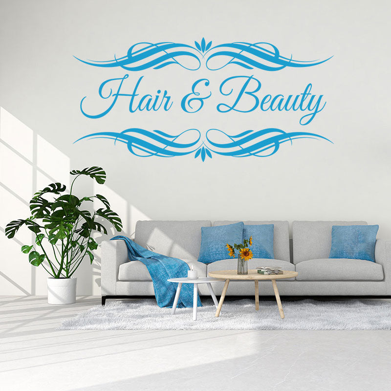 hair beauty wall sticker