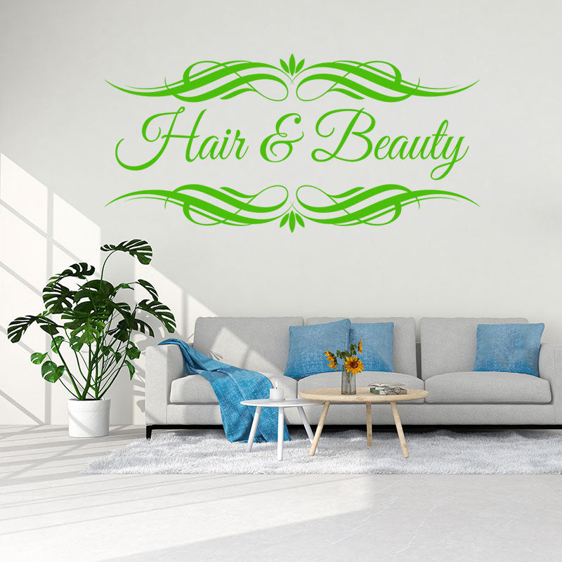 hair beauty wall sticker