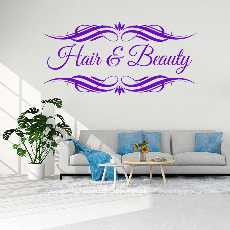 hair beauty wall sticker
