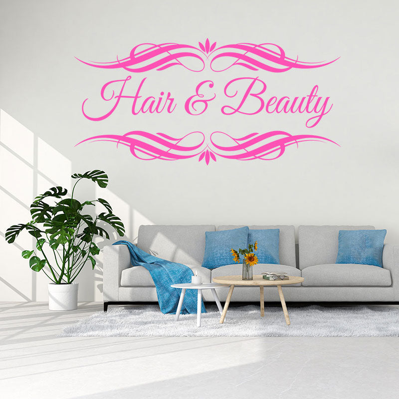 hair beauty wall sticker