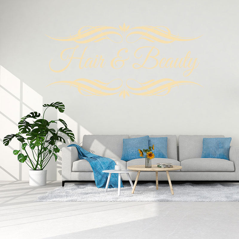 hair beauty wall sticker