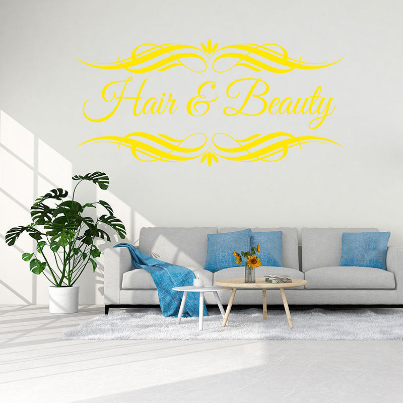 hair beauty wall sticker