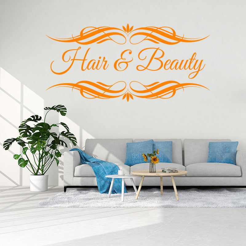 hair beauty wall sticker