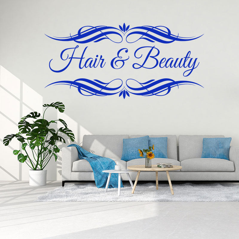 hair beauty wall sticker