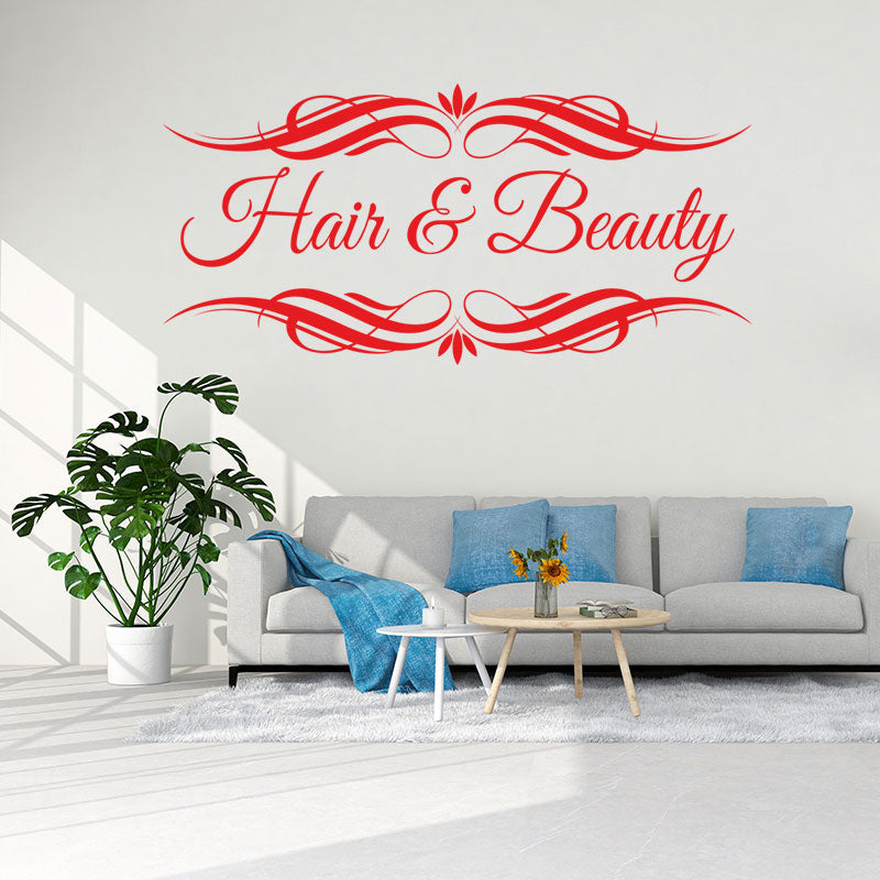 hair beauty wall sticker