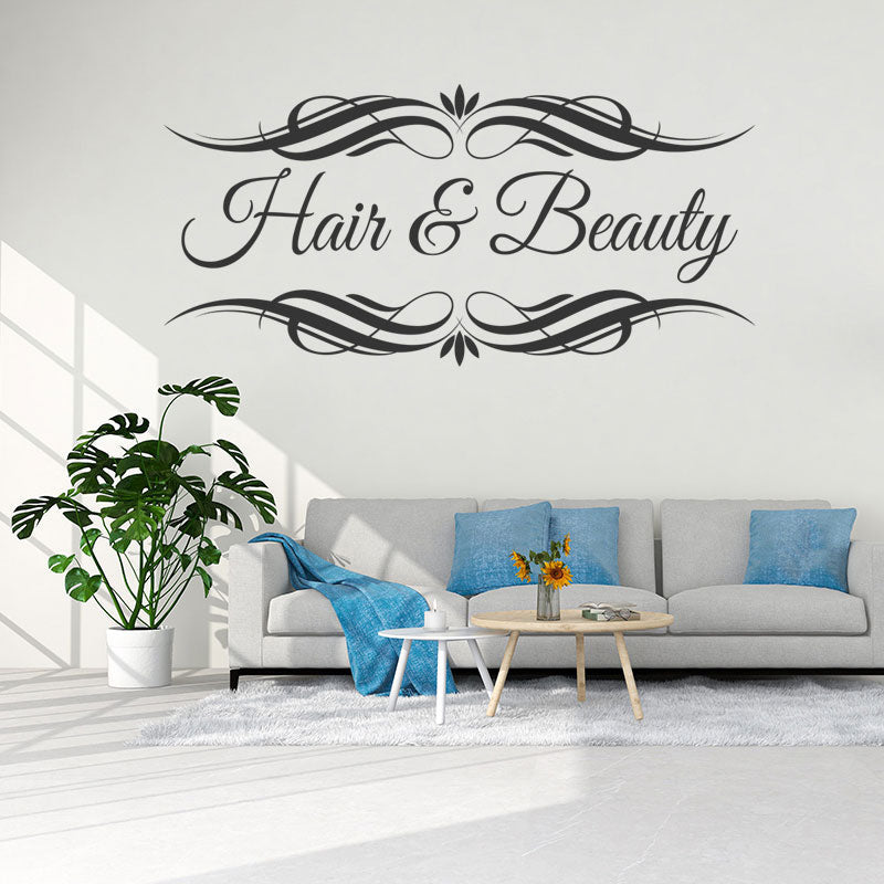 hair beauty wall sticker