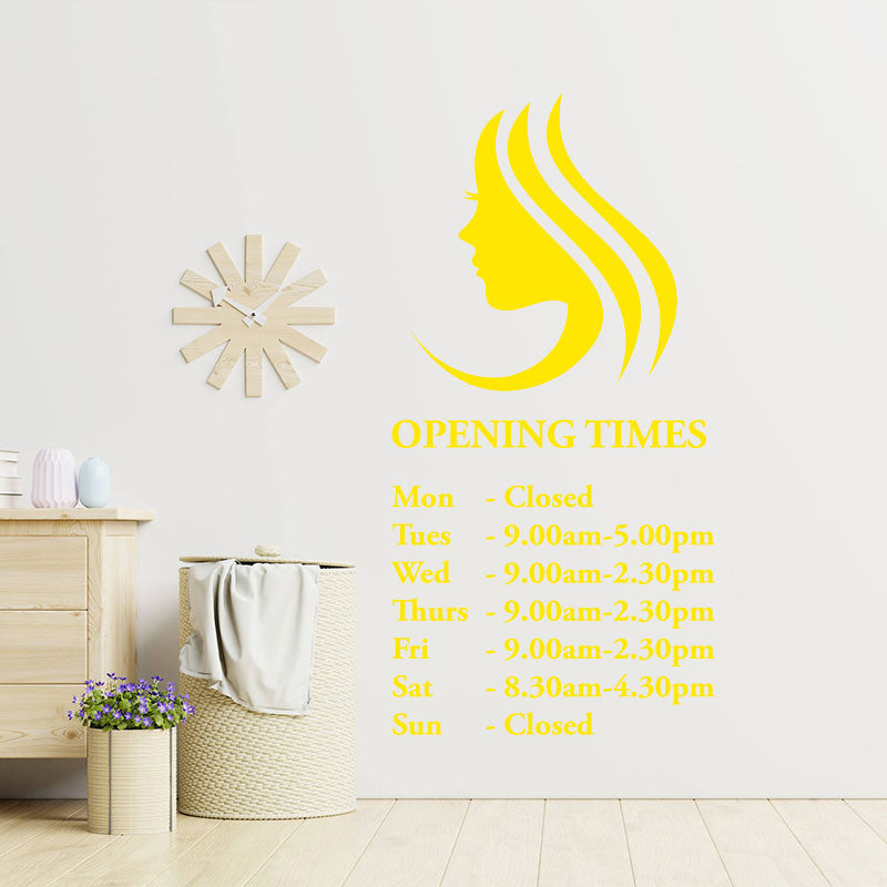 hair beauty salon wall sticker