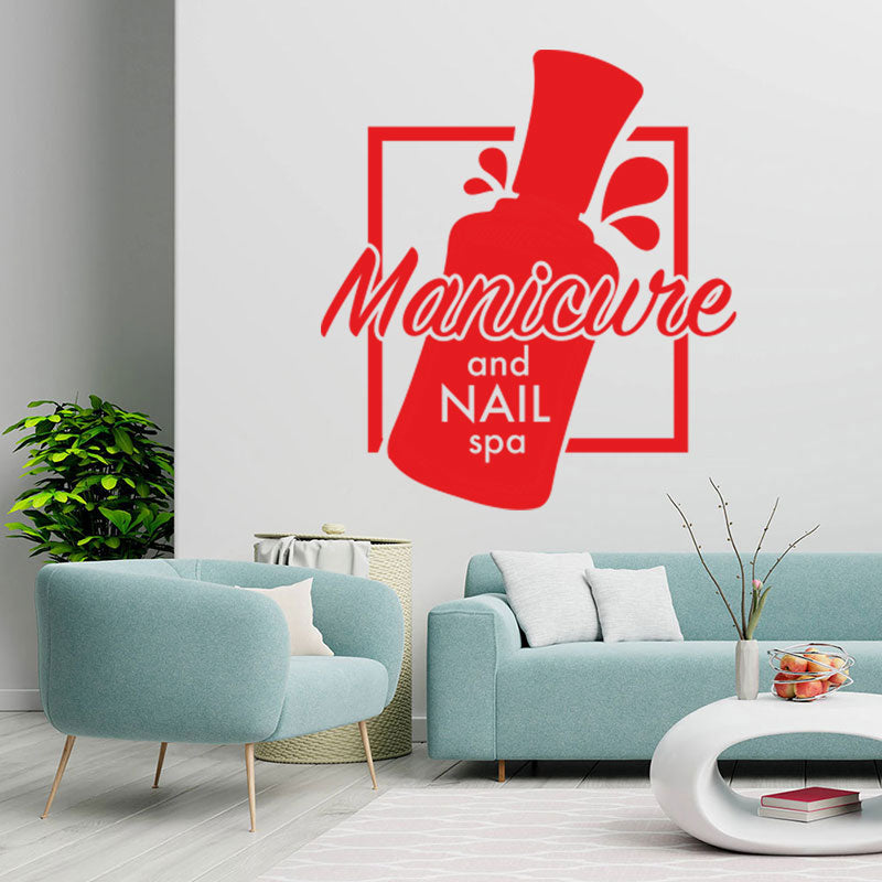 manicure beauty nail salon wall sticker