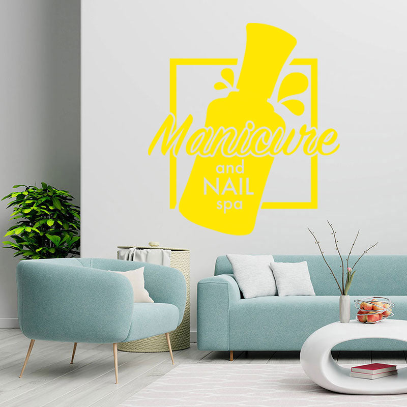 manicure beauty nail salon wall sticker